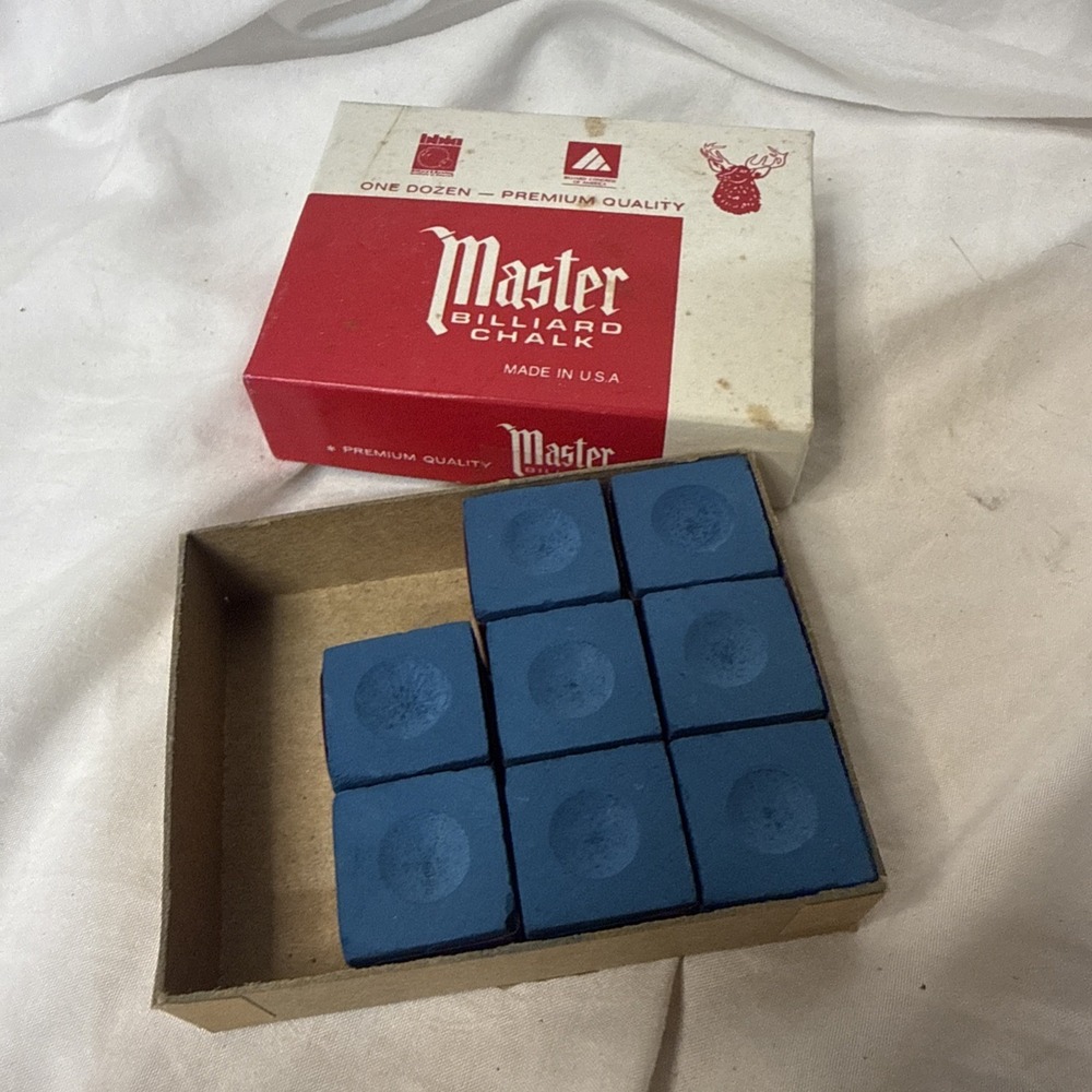 Master billiard chalk blue pool cue chalk 8 cubes
